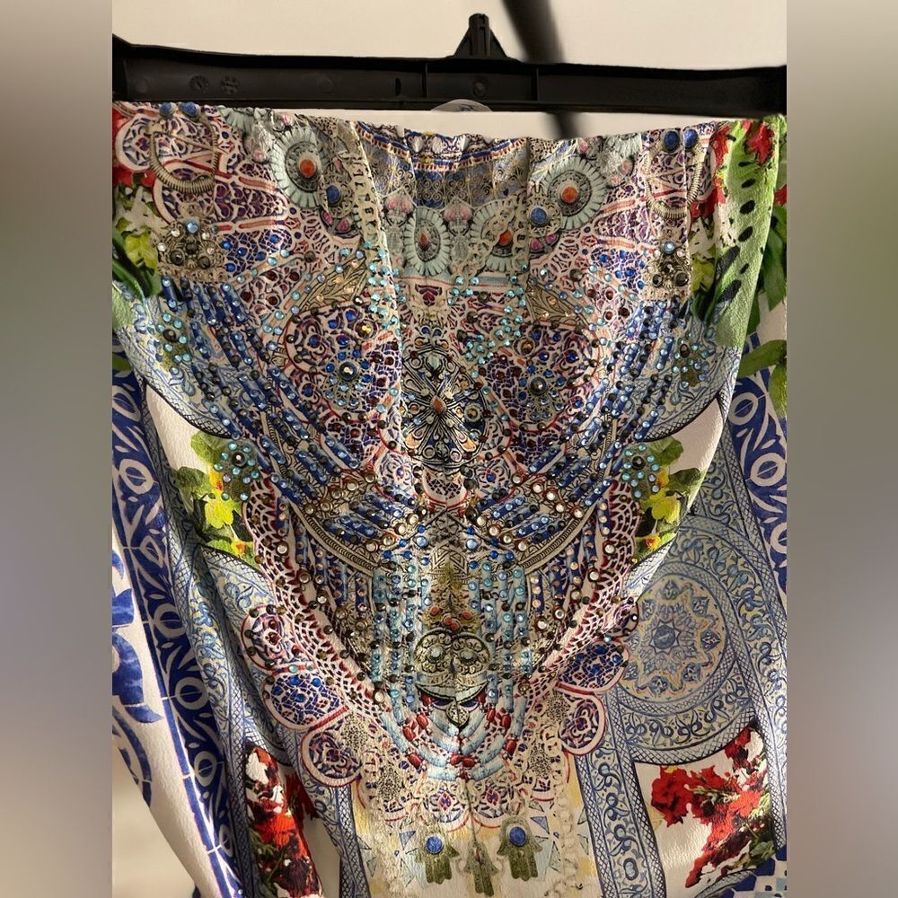 Camilla “Moonlit Mirage” 100% Silk Embellished Romper - Medium - Picture 5 of 8